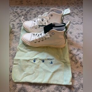 Off-White Mid Top Sneakers - White and Green NWT 37